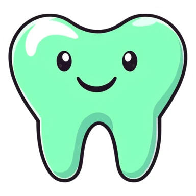 teeth app icon, clean modern dental application logo sticker