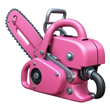 pink chainsaw sticker