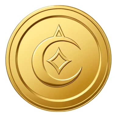 Minimal line-art icon of a coin with a small halal Arabic checkmark (حلال) symbol beside it, clean modern style, simple outlines, straight angle, no background, transparent, represents “halal income / halal money sticker