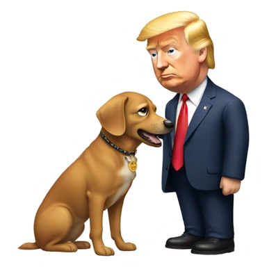Trump with dog sticker