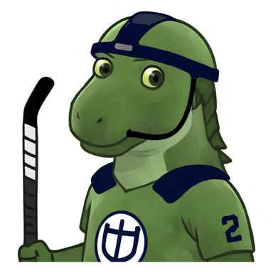 Horse playing hockey sticker