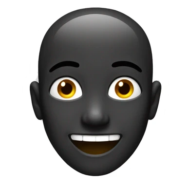 black circle with a giant smile  sticker