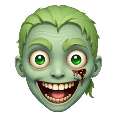 A cute and cheerful zombie is laughing hard sticker