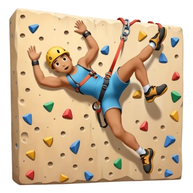 Fall off climbing wall sticker