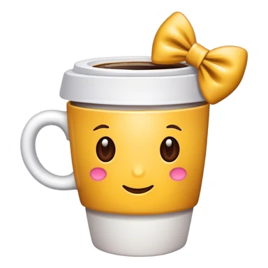 Taza de café con lazo sticker