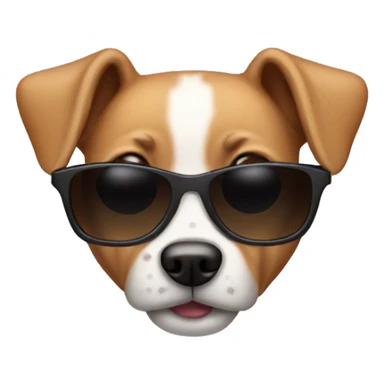 Dog wear sunglasses sticker