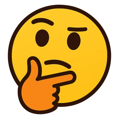 A human thinking emoji sticker