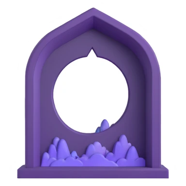 purple portal with black frames, Minecraft style sticker