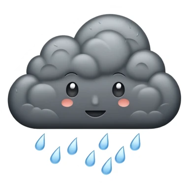 rain cloud sticker