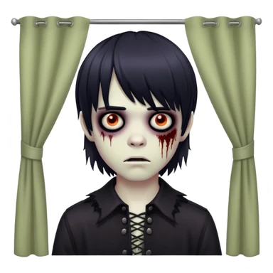 emo boy zombie with curtain bangs beautiful sticker