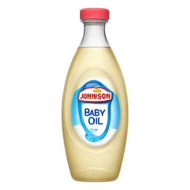 Bottle of Johnson Johnson baby oil sticker