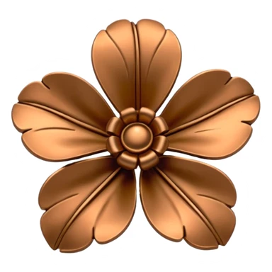 a bronze metal flower  sticker