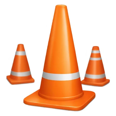 orange traffic cone sticker