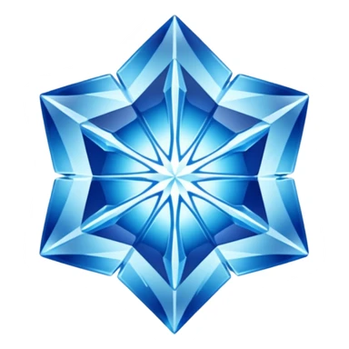 Blue Gem with an Ice Flake Inside sticker