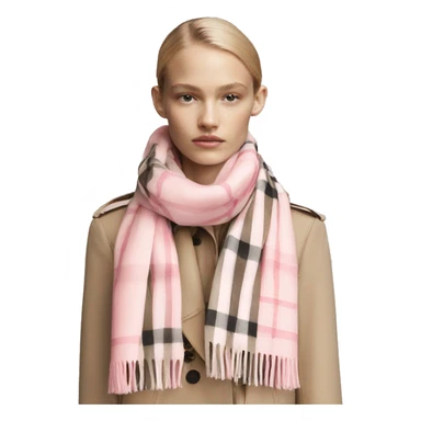 Pastel pink burberry scarf sticker