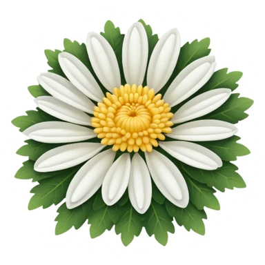 Chrysanthemum white sticker