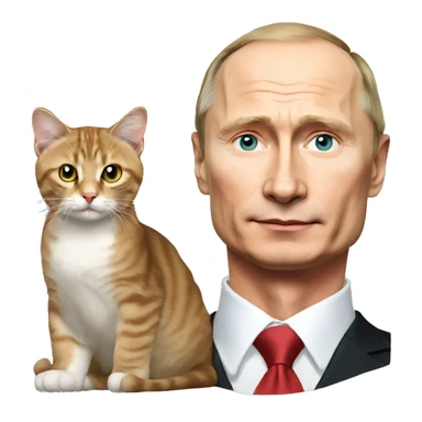Putin and cat sticker