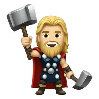 Thor with Hammer, standing sticker