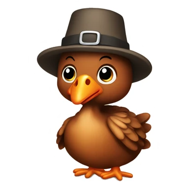 Baby turkey pilgrim sticker