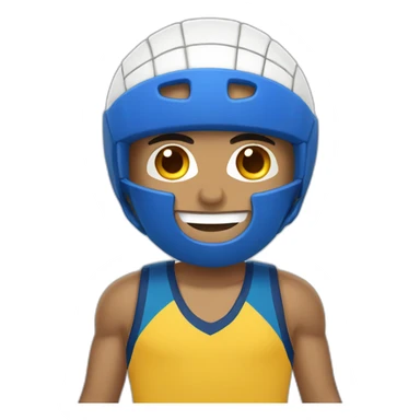 Beach volleyball man player sticker