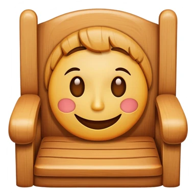 chair with a face on the seat sticker