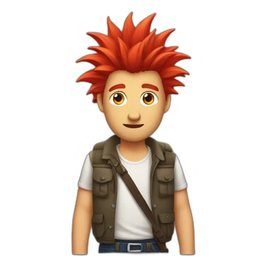 red-spiked-haired-guy sticker
