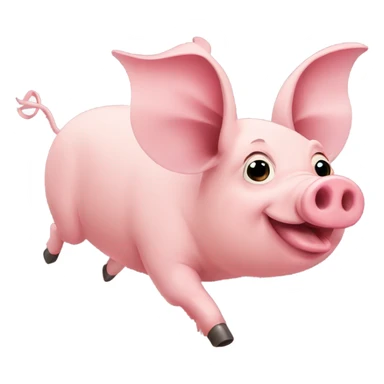 Pig flying  sticker