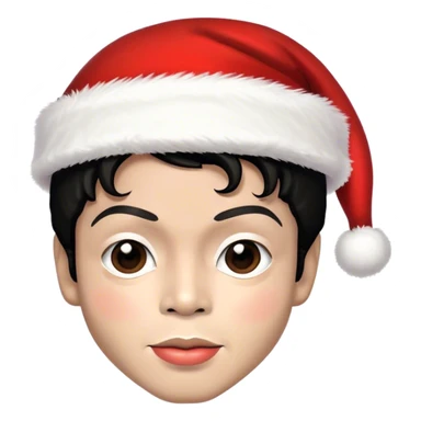 michael jackson wearing a santa hat sticker