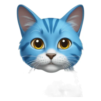 Blue smurf cat sticker