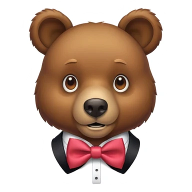 Bear with bows sticker