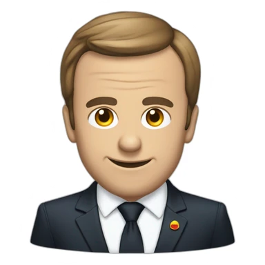Macron qui appuie sur le bouton Nucléaire sticker
