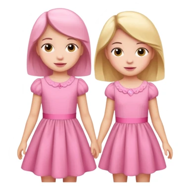kids in pink dress sticker