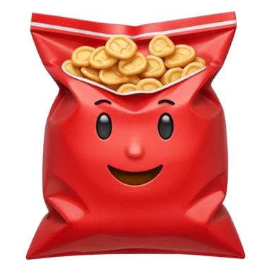 Red snack bag sticker