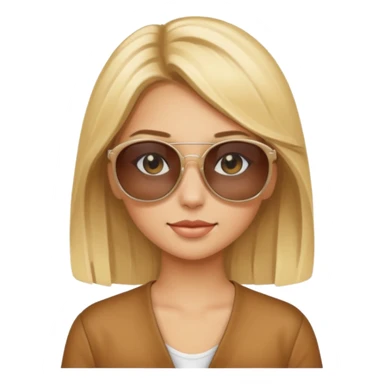 Tan blonde girl with sunglasses  sticker