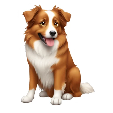 Orange Australian shepherd sticker