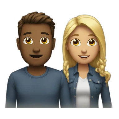 Two people talking sticker