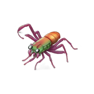 Mantis shrimp typing on a custom mechanical keyboard sticker