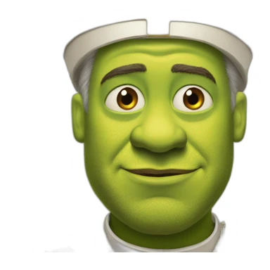 Shrek-as-pope sticker