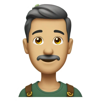 beanstalk with a man’s face sticker