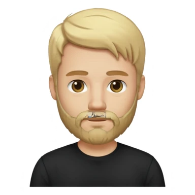 8-BitRyan blonde hair and beard, black shirt sticker