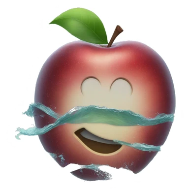 Apple in the ocean sticker