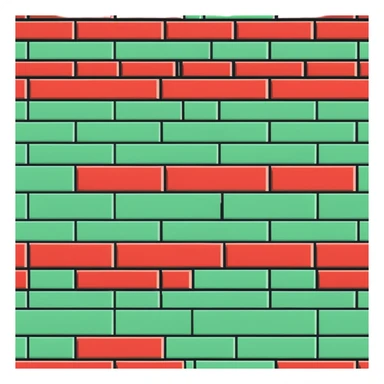 A single red brick sticker
