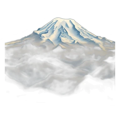 Mt Rainier with blue sky sticker