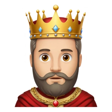 King with crown and beared sticker