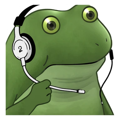 earphone bufo frog meme style sticker