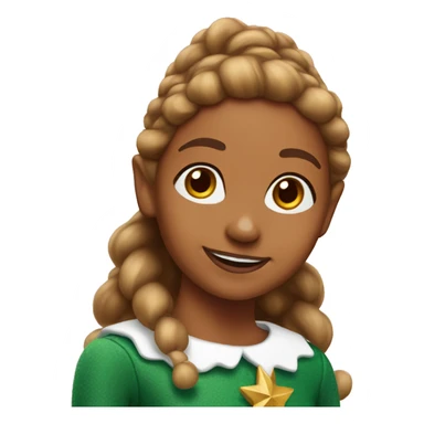 Light Brown girl elf on the shelf sticker