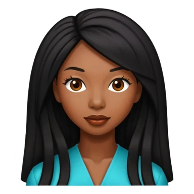 Brandy Norwood with black long hair sticker