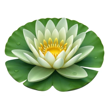 water lily circle leaf sticker