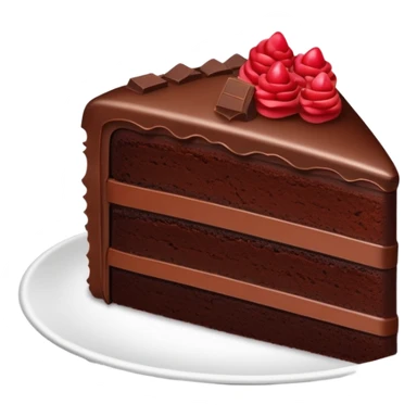 Fancy slice of chocolate cake sticker