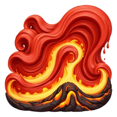 red lava wave sticker